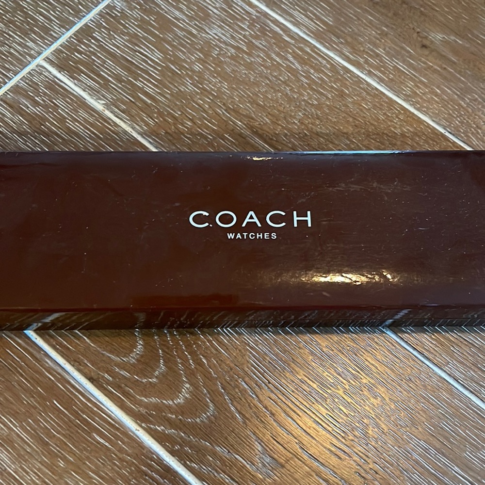 Pink leather COACH watch